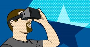 Illustration mit Virtual Reality als Sinnbild für Technologietrends im Mittelstand